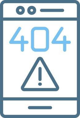 404 Hata Satırı İki Renk Simgesi