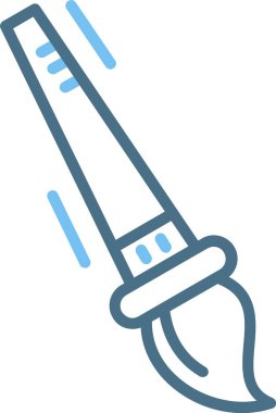 Fırça Çizgisi İki Renk Simgesi