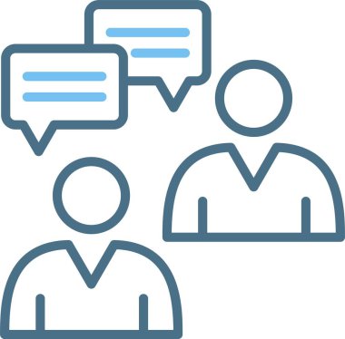 Tartışma Satırı İki Renk Simgesi