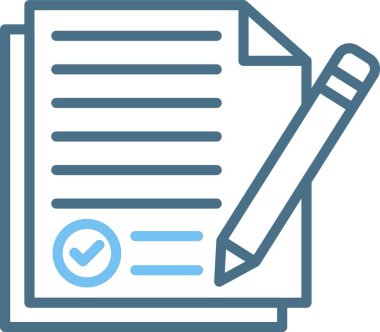 Belge Satırı İki Renk Simgesi