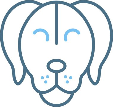 Dog Line Two Color Icon clipart