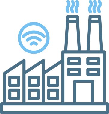Fabrika Satırı İki Renk Simgesi