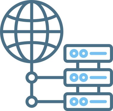 Sunucu Satırı İki Renk Simgesi