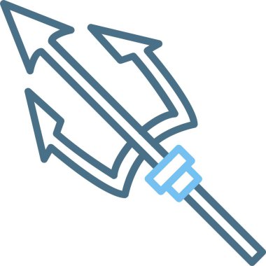 Mızrak Çizgisi İki Renk Simgesi