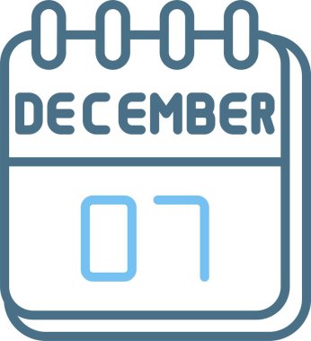 7 Aralık Satır İki Renk Simgesi