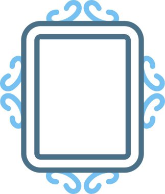 Çerçeve Çizgisi İki Renk Simgesi