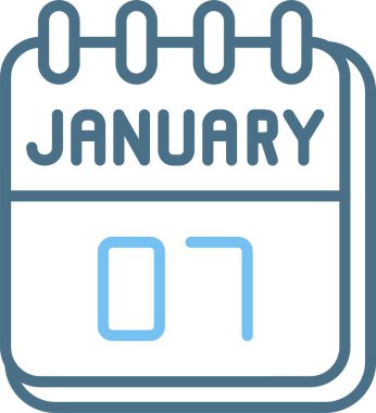 7 Ocak Satır İki Renk Simgesi