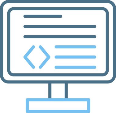 Programlama Satırı İki Renk Simgesi