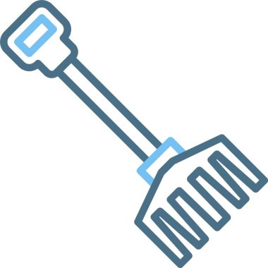 Tırmık Çizgisi İki Renk Simgesi