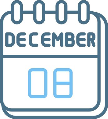 8 Aralık Satır İki Renk Simgesi