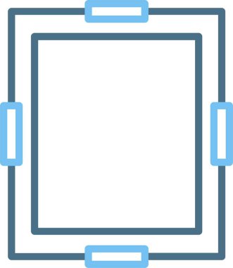 Çerçeve Çizgisi İki Renk Simgesi