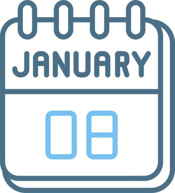 8 Ocak Satır İki Renk Simgesi