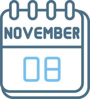 8 Kasım Satır İki Renk Simgesi