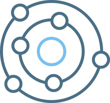 Yörünge Çizgisi İki Renk Simgesi