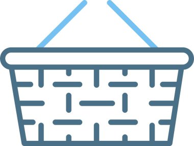 Alışveriş Sepeti Satırı İki Renk Simgesi