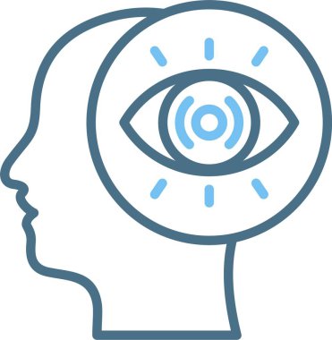 Görüş Çizgisi İki Renk Simgesi