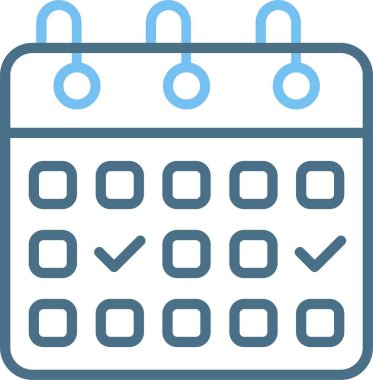 Takvim Satırı İki Renk Simgesi