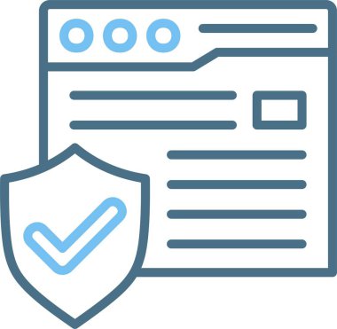 Tarayıcı Güvenlik Satırı İki Renk Simgesi