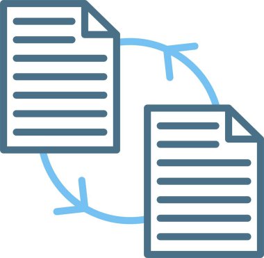 Dosya Paylaşım Satırı İki Renk Simgesi