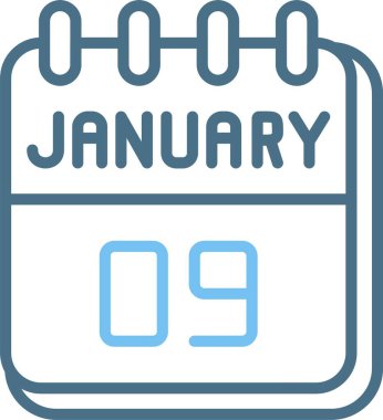 9 Ocak Satır İki Renk Simgesi