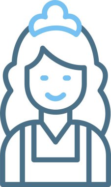 Hizmetçi Satırı İki Renk Simgesi