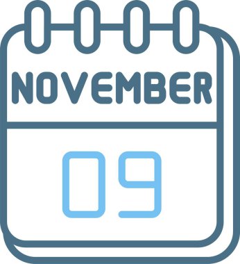 9 Kasım Satır İki Renk Simgesi