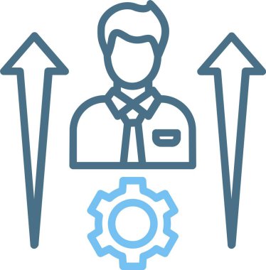 Kişisel Geliştirme Satırı İki Renk Simgesi