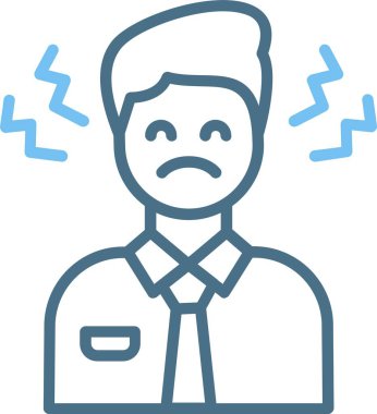 Üzüntü Satırı İki Renk Simgesi