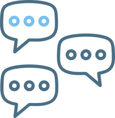 Konuşma Satırı İki Renk Simgesi