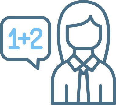 Öğretmen Satırı İki Renk Simgesi