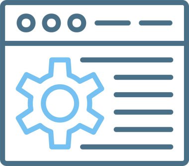 Web Ayarları Satır İki Renk Simgesi