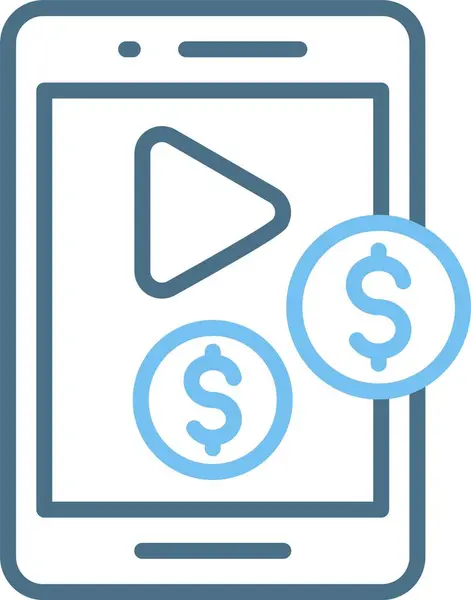 Çokluortam Para Satırı İki Renk Simgesi