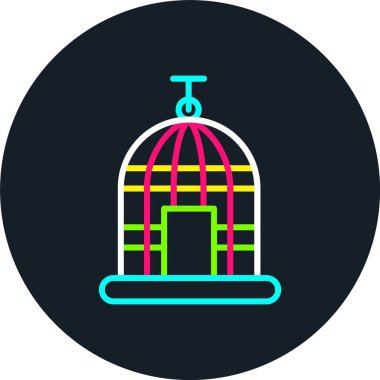 Kafes Satırı Çok Renkli Simge