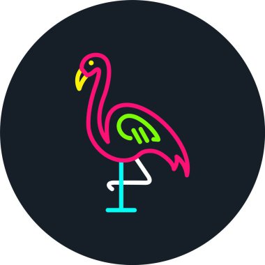 Flamingo Hattı Çok Renkli Simge