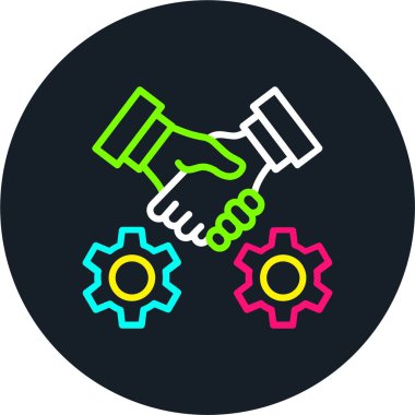 İlişki Satırı Çok Renkli Simge