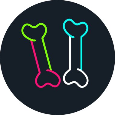 Kemik Çizgisi Çok Renkli Simgesi