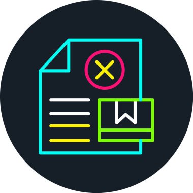 Reddedilmiş Satır Çoklu Renk Simgesi