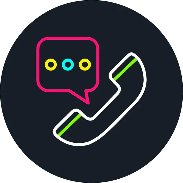 Telefon Hattı Çok Renkli Simge