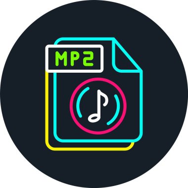 MP2 Line Multi Color Icon clipart