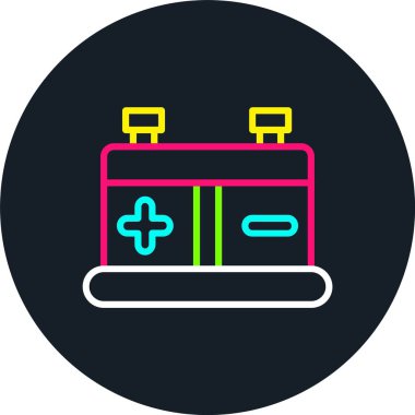 Pil Hattı Çoklu Renk Simgesi