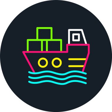 Kargo Hattı Çoklu Renk Simgesi