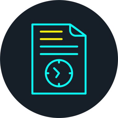 Bekleme Satırı Çok Renkli Simgesi