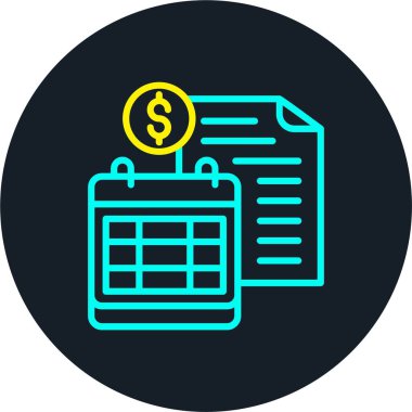 Fatura Satırı Çok Renkli Simge