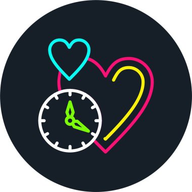 Aşk Satırı Çoklu Renk Simgesi