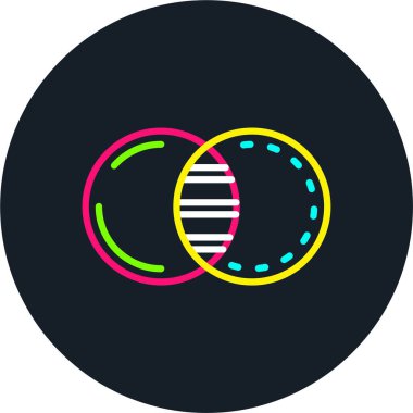 Şeffaflık Hattı Çok Renkli Simge