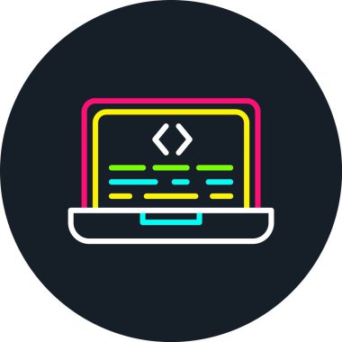 Kodlama Satırı Çoklu Renk Simgesi