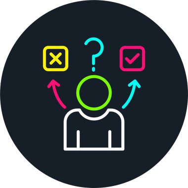 Karışık Satır Çoklu Renk Simgesi