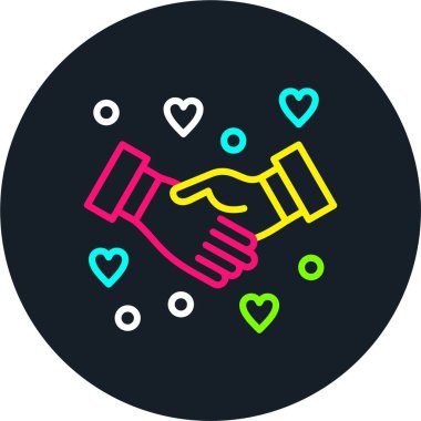 El sıkışma Satırı Çok Renkli Simge