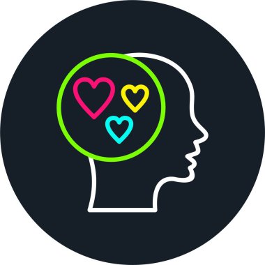 Aşk Satırı Çoklu Renk Simgesi