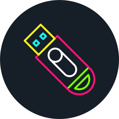 Başparmak Sürücü Satırı Çoklu Renk Simgesi